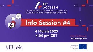 EIC ACCESS+ Info session #4 - Becoming an EIC Service Provider