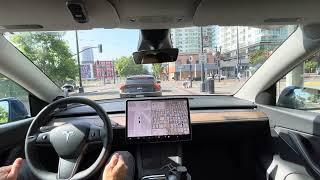 WOW!  Watch Tesla’s hands free self driving v12.4.3 perfectly predict a pedestrian’s path.