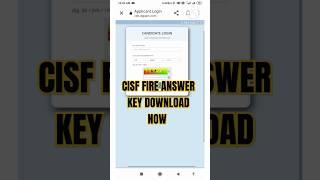 CISF FIREMAN Answer key 2023 kaise check kare |  #exampur #rojgarwithankit #cisf