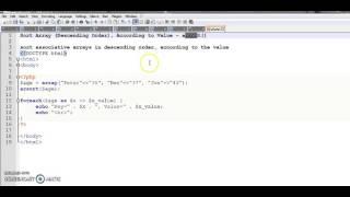 arsort sort associative arrays in descending order, according to the value