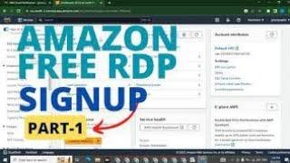 amazon free rdp server  | rdp server kaise banaye - rdp server signup - high speed rdp server part-1