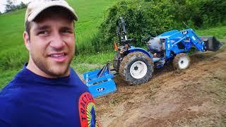 RIPPING DIRT AND GRAVEL! | Land Grader Work | LS MT240E