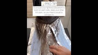 PRO TIP FOR EVEN LIGHTENER PLACEMENT  from @taylordidmyhair!