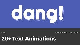 20+ CSS Text Animations