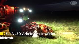 HELLA LED-Arbeitsscheinwerfer am Holmer Rübenroder