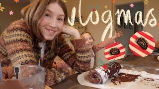 bake a chocolate yule log with us and christmas lush haul | VLOGMAS