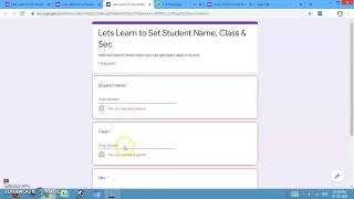 How to set Student Name, Class & Sec in Google Forms by Mr. Tausif Shaikh
