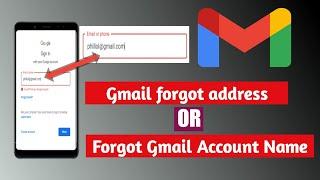 forgot gmail name || Google account recovery