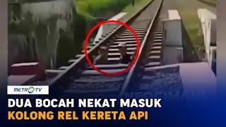 Demi Konten, Dua Bocah Nekat Masuk Kolong Rel Kereta