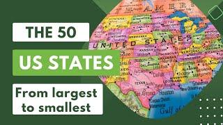 50 States of USA| From Largest to Smallest| @DeenaVersity