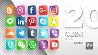 Social Media Icons Animation - Free Template