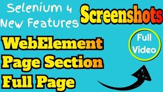  Full Page Screenshot Using Selenium | (Video 198)