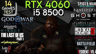 RTX 4060 + I5 8500 & 16GB Ram - Test In 14 Games In 2024 !