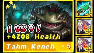 1 Star ⭐Tahm Kench 1 VS 9  |  +4208 HP | TFT Set 6