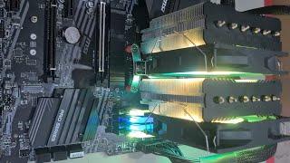 thermalright peerless assassin 120 SE ARG dual tower black air cooler install on am4 motherboard