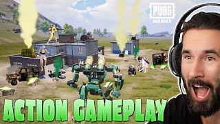 HARD Gameplay With Strong Squad And Mecha Robots  PUBG MOBILE
