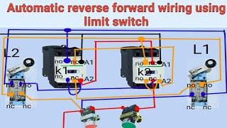 Automatic reverse forward panel wiring | automatic reverse forward panel using limit switch |