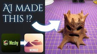 AI STL generator improves my 3D design process for 3D printing (meshy AI & nomad sculpt)