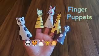 Finger puppets paper craft for kids | Easy way to make finger puppets using paper