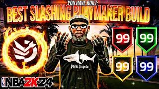 NEW BEST SLASHING PLAYMAKER BUILD IS THE BEST BUILD NBA2K24! BEST FINISHING AND SHOOTING BUILD 2K24!