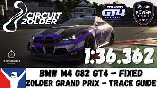 iRacing (new) BMW M4 G82 GT4 Fixed - Circuit Zolder Grand Prix (GP) - Track Guide - 1:36.362