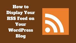 How to Display Your RSS Feed on Your WordPress Blog