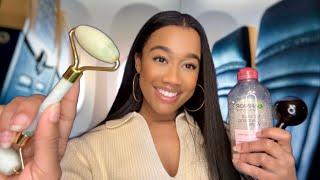 ASMR Girl on The Plane Does Your Skincare ️ Personal Attention