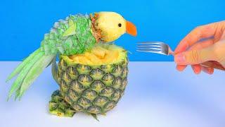 HOW TO MAKE A PARROT WITH PINEAPPLE (Pineapple Combination)