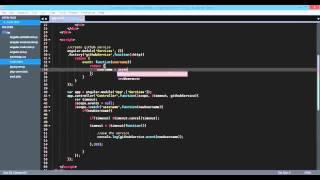 angularjs example   http ajax   create github api service, get list of events, repo 720p