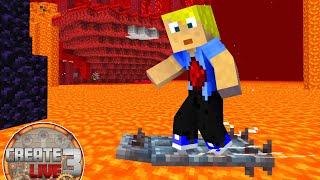 Blizzor reagiert auf meine BASE & Lava surfen! Minecraft Create 3 #21