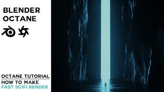 Blender Octane Tutorial | How to make Fast Scifi Scene in Blender Octane