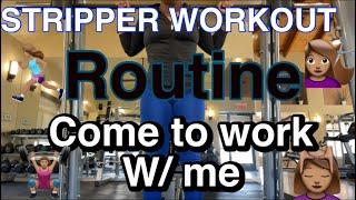 STRIPPER VLOG |STRIPPER WORKOUT ROUTINE + Sleek Back Braided Ponytail + Come To Work W/ Me |