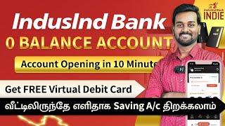 Indie by Indusind Bank Account Opening Online in Tamil | Open Zero Balance Savings Account