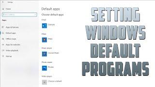 Setting Windows Default Programs