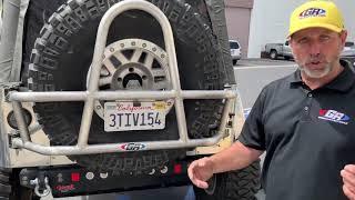 GenRight Off Road's Swing Out Rear Tire Carrier for Jeep Wrangler