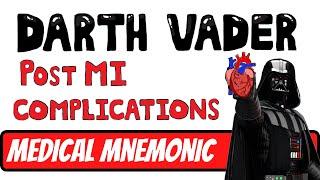 Post Myocardial Infarction Complications Mnemonic (DARTH VADER) | Post MI Complications WITH TIMING