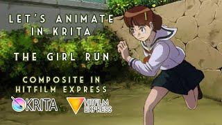 Let's Animate - Krita: The Girl Run ‍️ (six days)