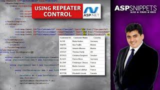 Using Repeater control in ASP.Net using C#