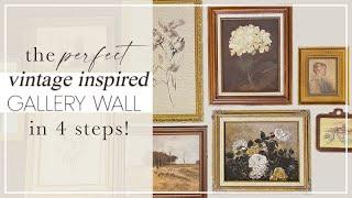 How to Create a Vintage Gallery Wall in 4 Steps //  Decor on a Budget