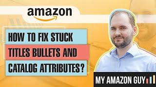 How to Fix Stuck Titles Bullets and Catalog Attributes on Amazon - Brand Registry Detail Page Change