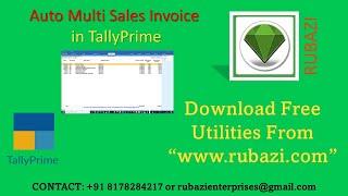 Auto Multi Sales Voucher Entry Module in Tally Prime|| Rubazi || Tally Prime