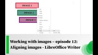 Working with images – episode 12: Aligning images - LibreOffice Writer