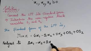 revised simplex method || standard form 1 || linear programming problem|| operations research