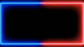 Motion Made - Free Red Color Neon lights rectangle frame animated loop background