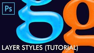 How to make Layer Styles in Adobe Photoshop- Urdu / Hindi