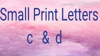 Learn to Write Small Print Letters - c &  d