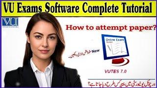 How to attempt paper in VU? |Exam Software Demo 2024 |How to use Vu Exam software|Complete Tutorial