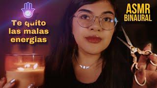 ASMR Reiki  Corto y te quito las energías negativas y el estrés de tu aura  BINAURAL #sleepaid