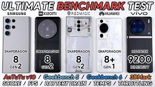 Samsung S23 Ultra vs Xiaomi 13 Ultra / RedMagic 8 Pro / Huawei P60 Pro / Vivo X90 Pro Benchmark Test