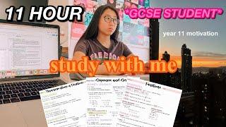 11 HOUR STUDY WITH ME GCSE STUDENT || Mock Exam Motivation, Exam Preparation!